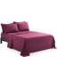 Ensemble de draps plissés en rayonne de bambou 4 saisons avec 2 taies d'oreiller, de couleur bourgogne-1677134308-1677134108
