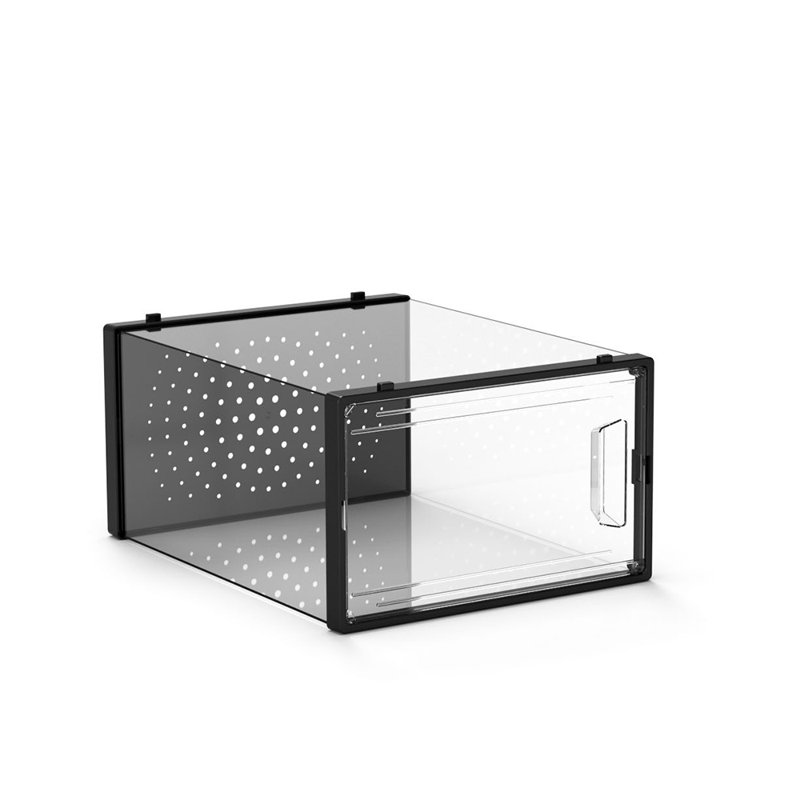 3 Pair Shoe Storage Box, Black