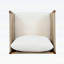 Fauteuil club d'extérieur en bois d'acacia durable avec tissage en corde de diamant et coussins confortables, finition teck-1734654884-1734654885