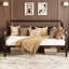 Structure de lit de jour en métal bronze, structure de lit simple robuste pour chambre d'amis-290890603