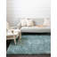 Tapis à poils longs en polyester bleu ardoise tissé à la machine Poler-1554697727