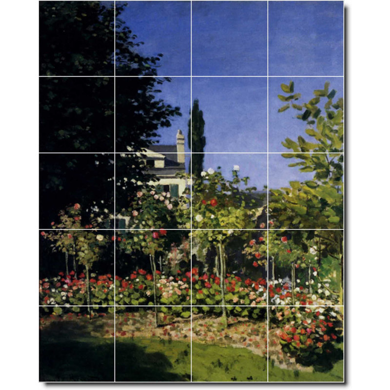 Carreau de peinture murale 32 po x 40 po 8 po x 8 po, Jardin 06111