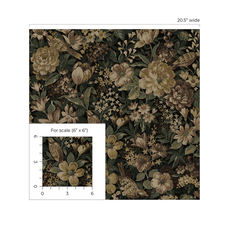 Papier peint préencollé Designs Spice & Green Ash Vintage Meadow Garden