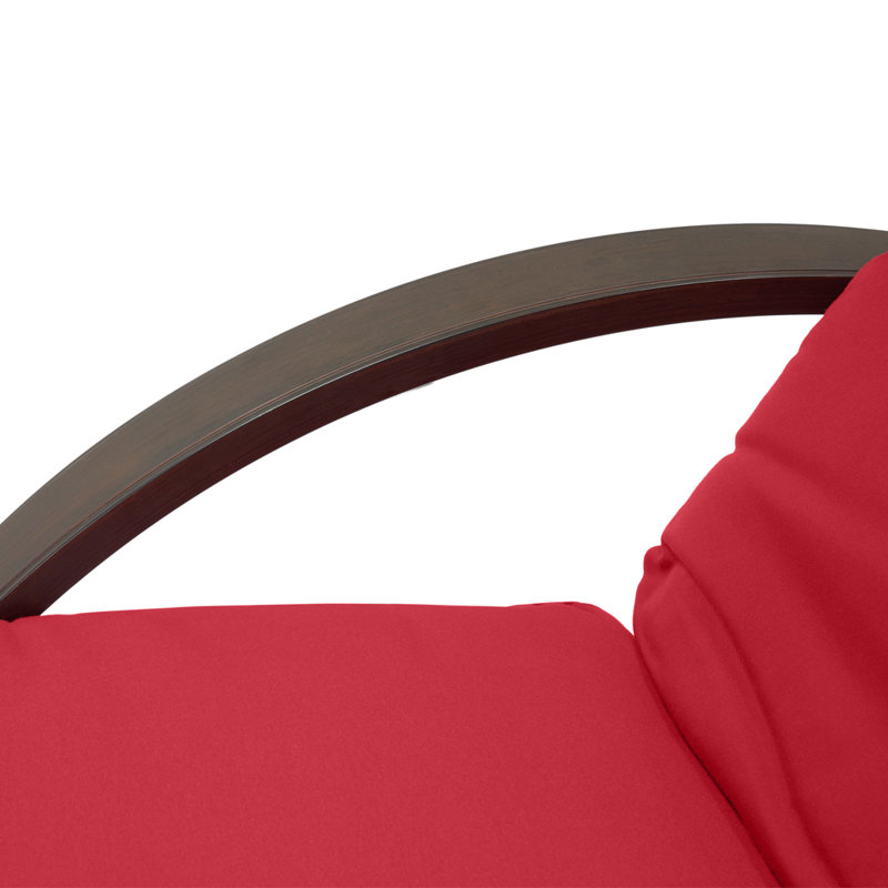 Barcelo Reclining Chaise Lounge with Cushion, Canvas Jockey Red Sunbrella® Canvas