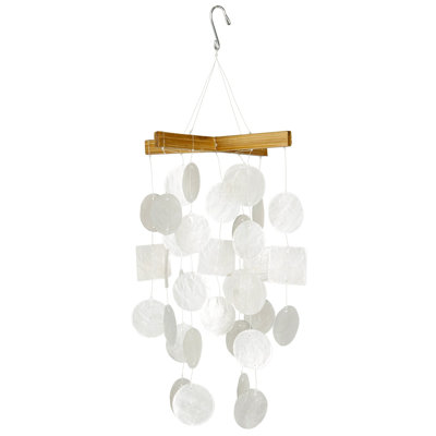 Capiz Wood People Wind Chime