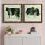 Woodgrain Cow - 2 Piece Single Picture Frame Painting on Canvas-280097158-280097152