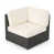 Coussin blanc / cadre gris