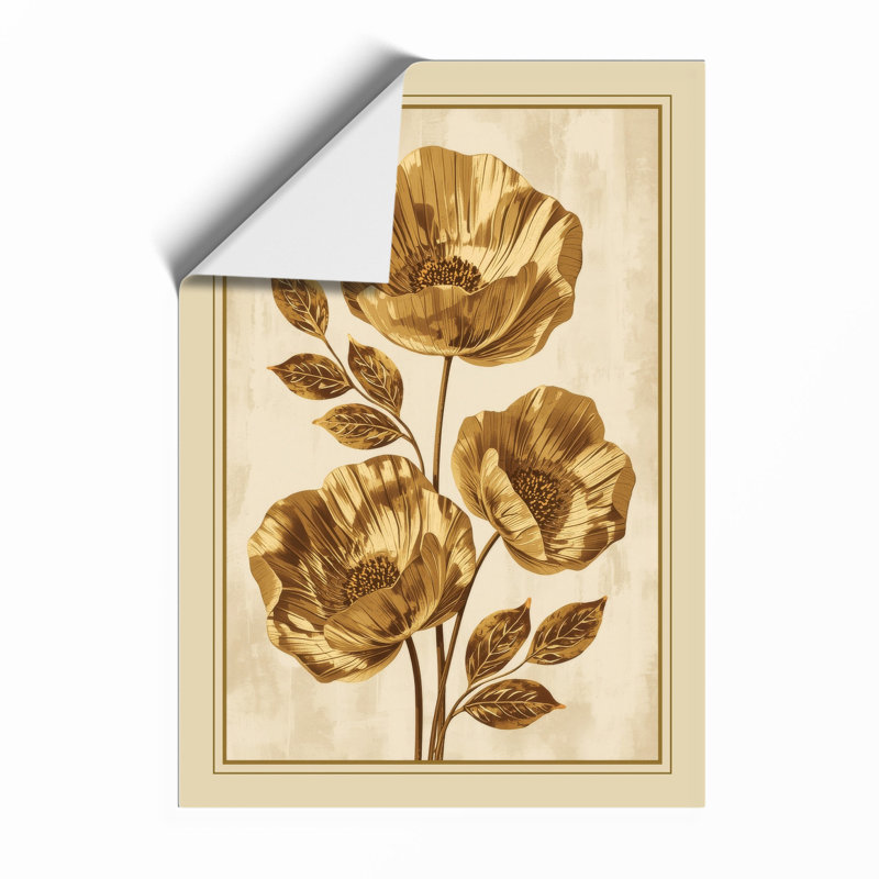 Golden Composition Botanical - Framed Print, Unframed, A4 - 29.7 x 21.0 cm