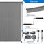 Store extérieur à enroulement, stores de parasol à manivelle sans cordon pour la terrasse, protection contre les rayons UV-390425067-390425071