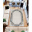 Tapis moderne à bordure abstraite avec cadre moderne 5 x 7 pour tapis de salon-577877190