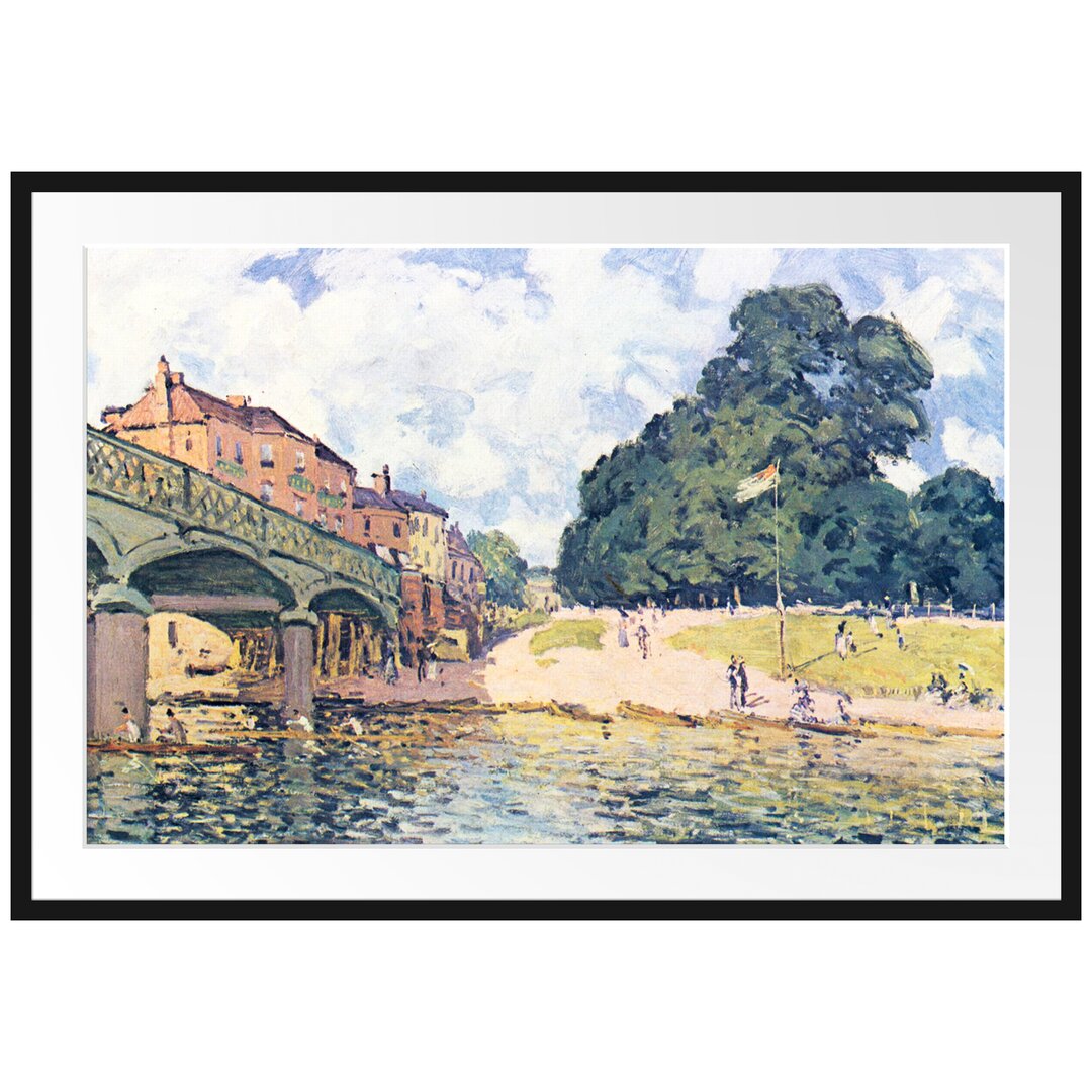 Gerahmter Kunstdruck Bridge at Hampton Court von Alfred Sisley