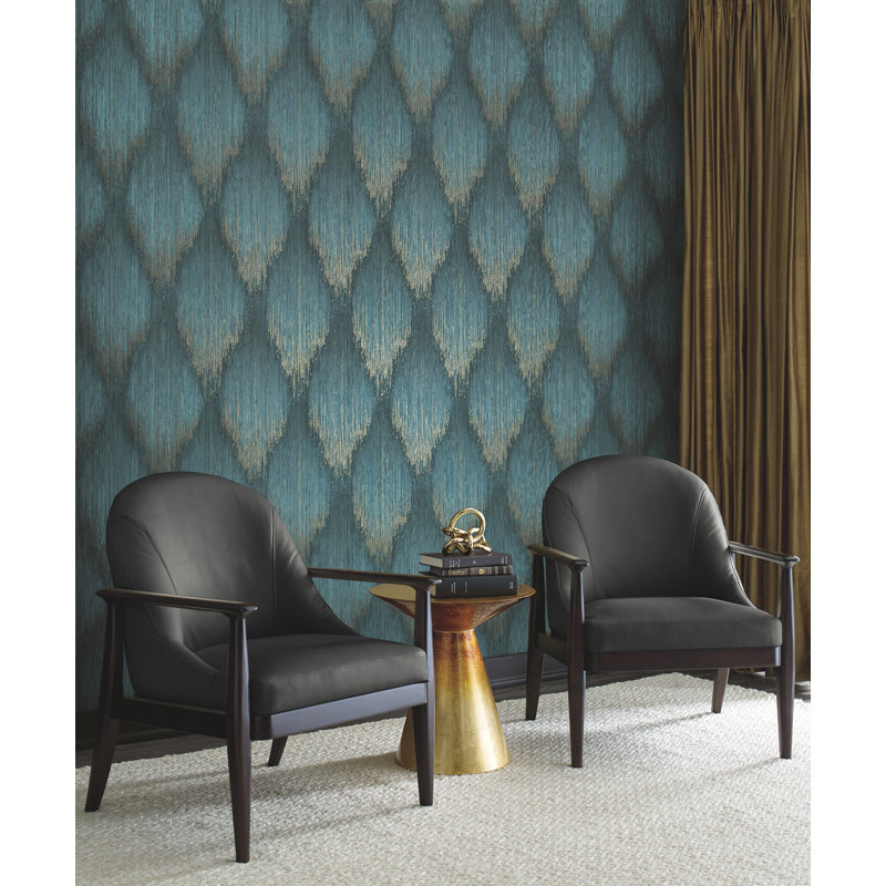 Papier peint métallique Ikat Starfall