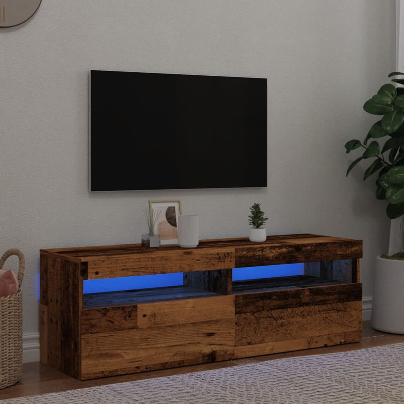 Madline Unfinished TV Stand, 120cm, Old Wood