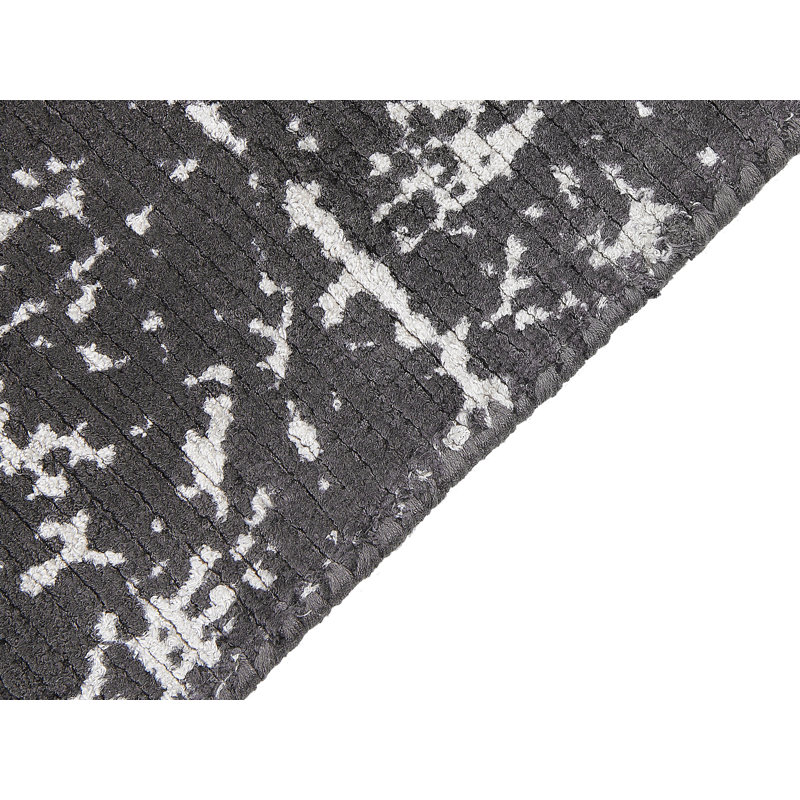 Abai Hand Woven Dark Grey Indoor Rug, Rectangle 80 x 150cm
