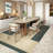 Oval Rock Slab Solid Wood Dining Table-1059600731