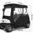 Golf Cart Enclosure 2 Passenger with 2 Door Zippers, Security Side Mirror Openings, Waterproof, Black