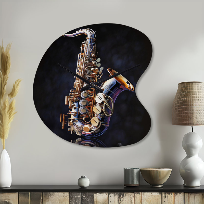 Horloge murale Saxophone I - Music, Grand