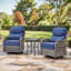 Chaise berçante et pivotante avec coussins 3 pièces Heritage-110860484-110860483