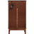 Curio Display Cabinet In Walnut With Adjustable Glass Shelves And Mirrored Back Finish Shelf-1665318726
