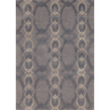 Modern Tibet Hand Knotted Area Rug in Blue