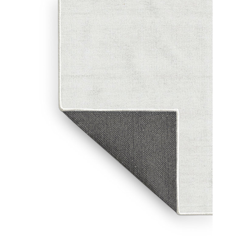Tapis blanc contemporain, Rectangle 4 pi x 6 pi