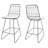 Kerby Upholstered Counter Stool with Iron Frame-1023686558