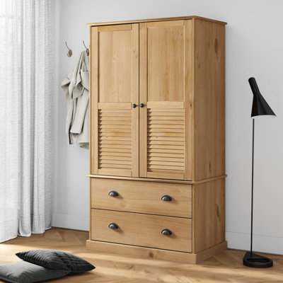 Wardrobe "VIGO" 90x55x170 cm Solid Wood Pine