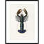 «Le Crawfish» par Charles Dessalines, impression sur bois encadrée-873532614