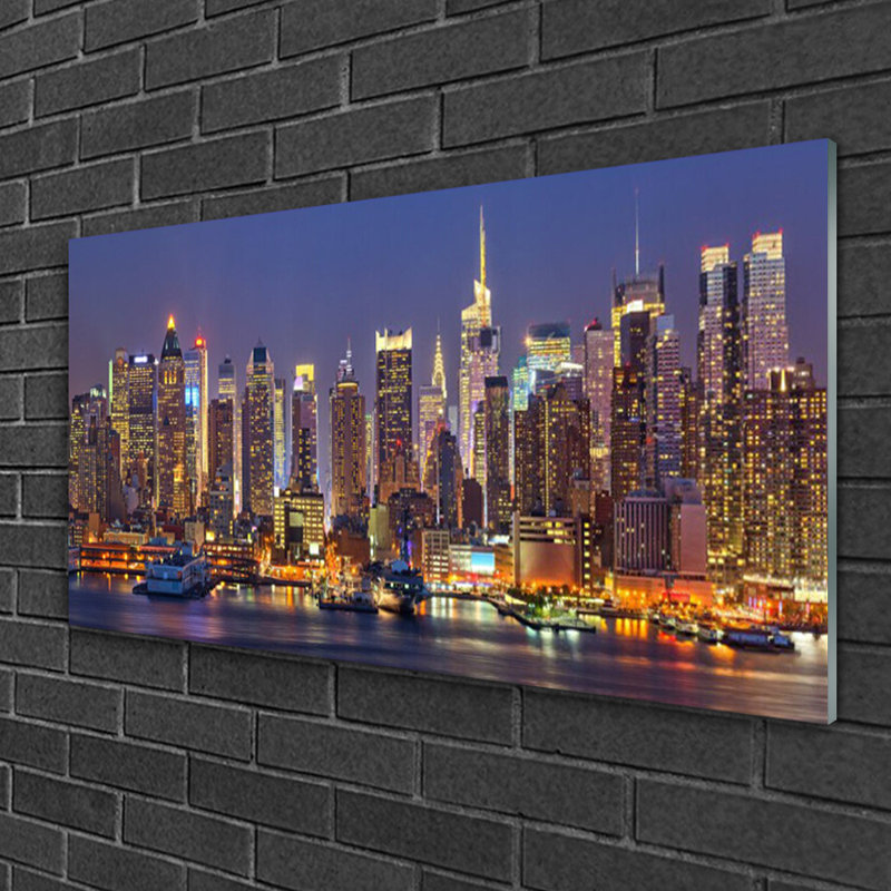 Houses City - Unframed Photograph on Glass