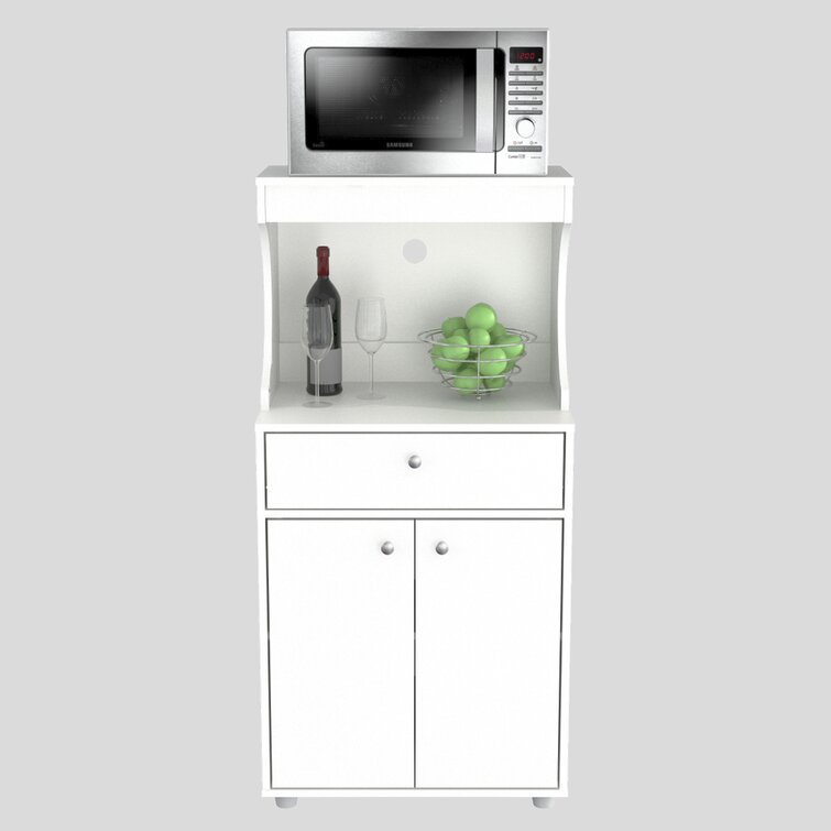 InRoom Designs Tall Kitchen Pantry Microwave Storage Cabinet & Reviews