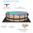 Funsicle 16' x 48" Oasis Designer Round Frame Outdoor Swim Pool, Oak Herringbone