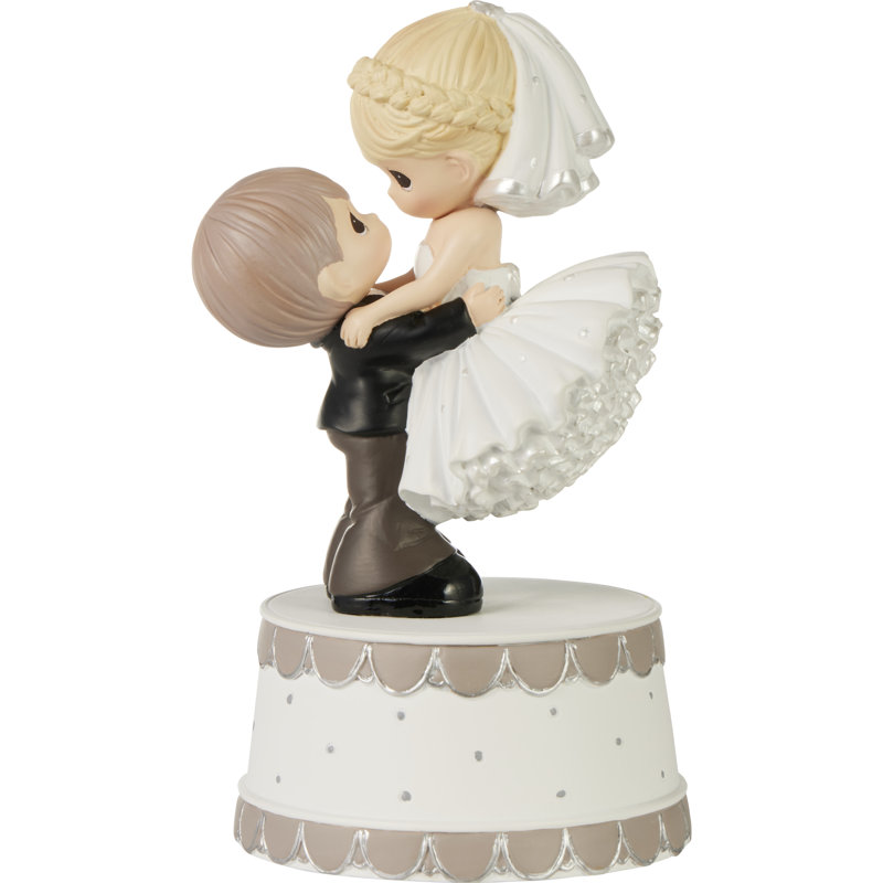 Precious Moments Best Day Ever Groom Lifting Bride Wedding Musical Figurine 6 Inch