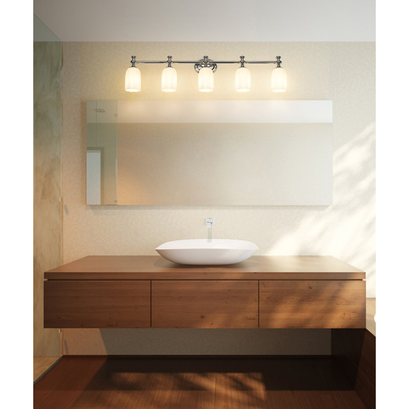 Amrutha 5 Light Vanity, Chrome