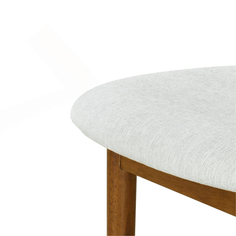 Tabouret de bar intérieur en bois rembourré, Ivoire ivoire