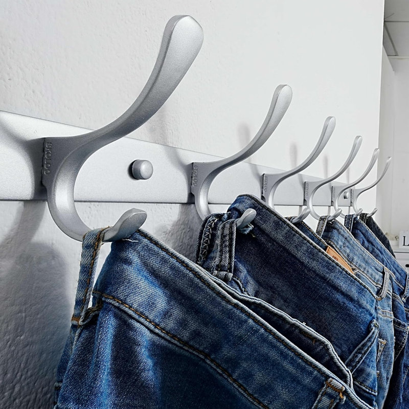 Steel Wall Hook, Matte Silver