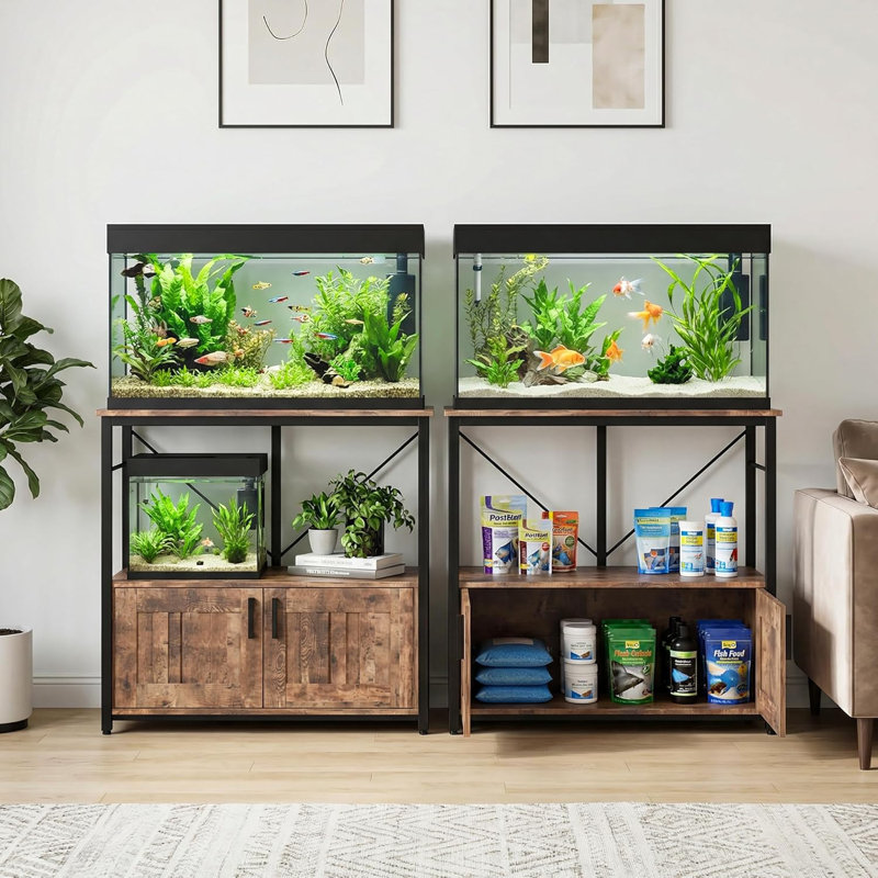 fish tank with all accessories Planet Black Elegance Cabinetry Aqueon 150 RR (Coventry, RI) ensuring a maximum weight capacity of 2200 LBS for the tabletop and 500 LBS for the bottom Fish Tank Stand 29 Gallon: