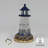 11.5"H Acrylic Lighthouse - LED, Water Spinning Glitter, Battery - Hand-Painted Resin Polyresin