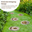 10"D Set Of 2 Cement Sun And Moon Textured Stepping Stones