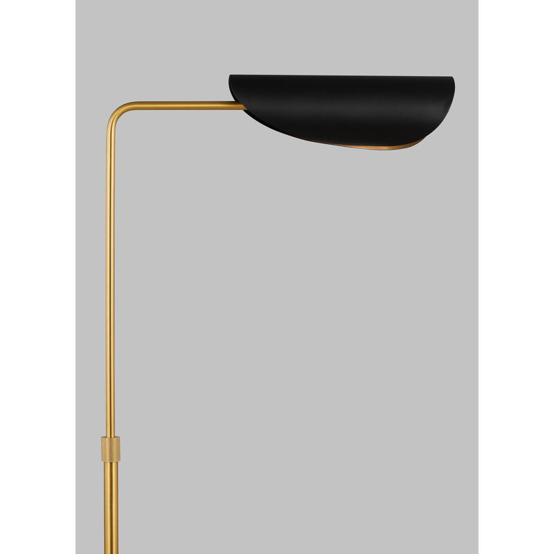 Malone 56'' Task Floor Lamp with Outlet, Midnight Black