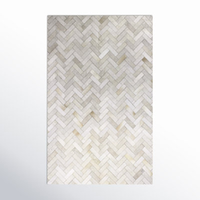 Marsha Cowhide Chevron Indoor Rug