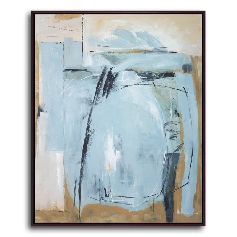 Amber Waves Painting, Laguna Espresso Floater Framed, 52" H x 42" W x 2" D