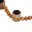 Porte-bougie brun avec guirlande Mango-406271765