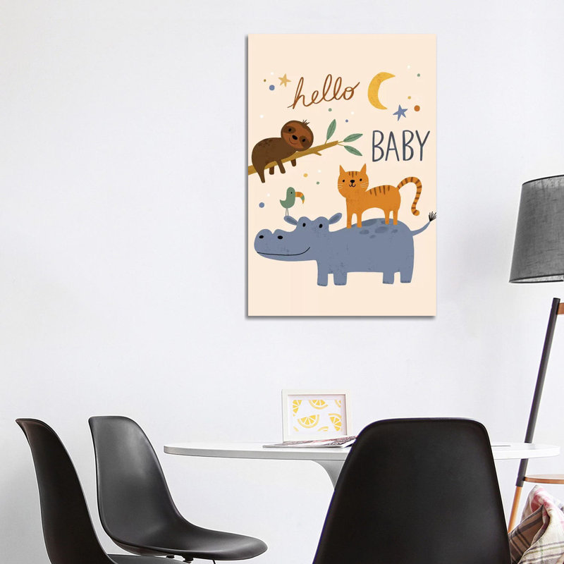 Baby Animal Menagerie VI by Nina Seven - Wrapped Canvas Print, 101.6 cm H x 66.04 cm W x 1.91 cm D