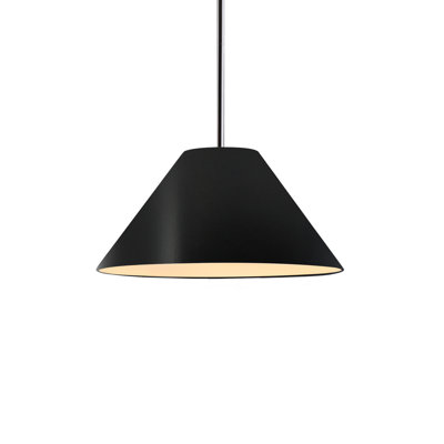 Radiance - luminaire suspendu 1 lumière Avola - jaune pâle - noir mat - l 15 po x H 7,25 po - ampoule remplaçable - tige rigide