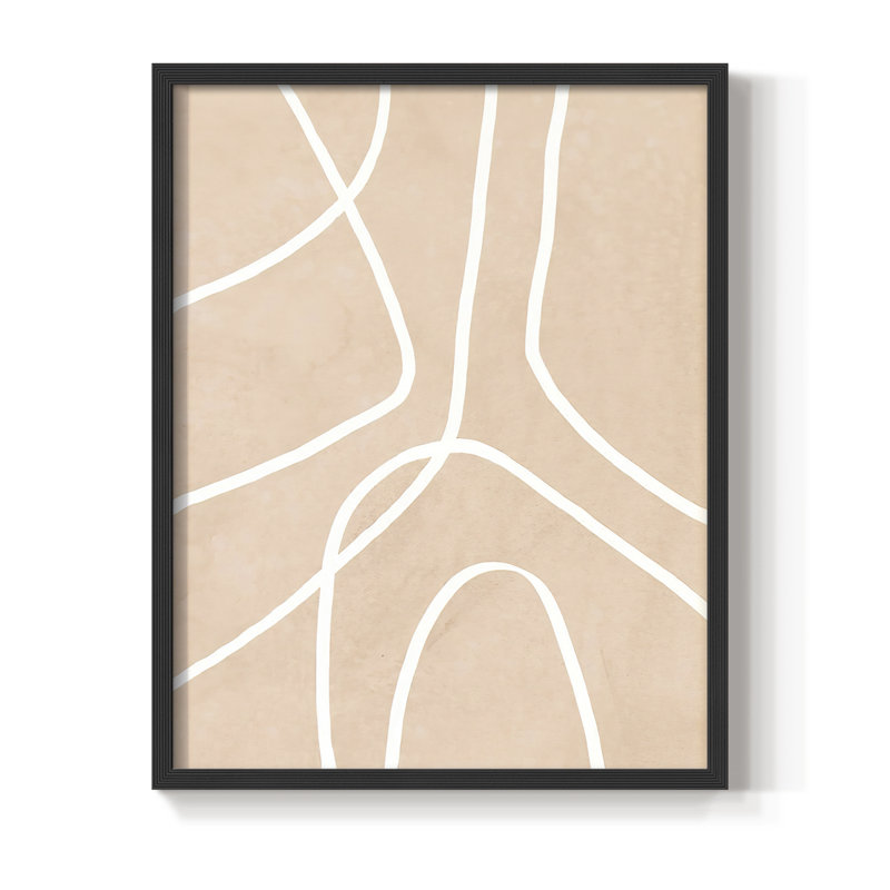 «Clean Contour III», reproduction encadrée - bois massif, H 10 po x l 8 po, Noir