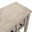 Table rustique, 60 po. Gris délavé. Deux tiroirs et une tablette. Structure en bois massif. Console élégante pratique de 60 po avec tablette, bois de lavage pour la longévité-285520192