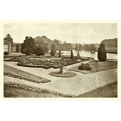 Sepia Garden View III - Wrapped Canvas Print