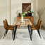 Ensemble de salle à manger moderne 5 pièces Shivani avec table rectangulaire en grain de bois et 4 chaises-103829952-105470483