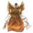 Kurt Adler Lighted Christmas Tree Treetop, 10-Lights, African American Angel, Gold, 13in
