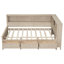 Lit de jour en bois avec tablettes de rangement et 3 tiroirs-373516364